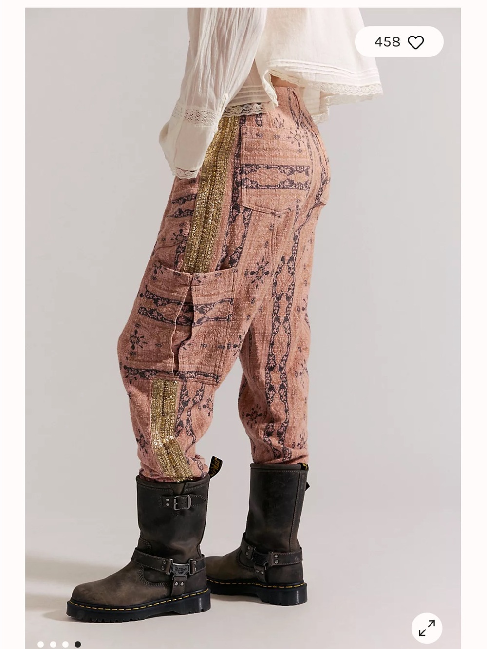 NWT Free People Bay To Breakers Jacquard Pants - Picture 3 of 7